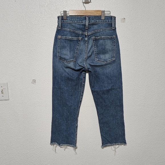 Alice + Olivia AO.LA high rise raw hem jeans size 25 - Picture 6 of 14
